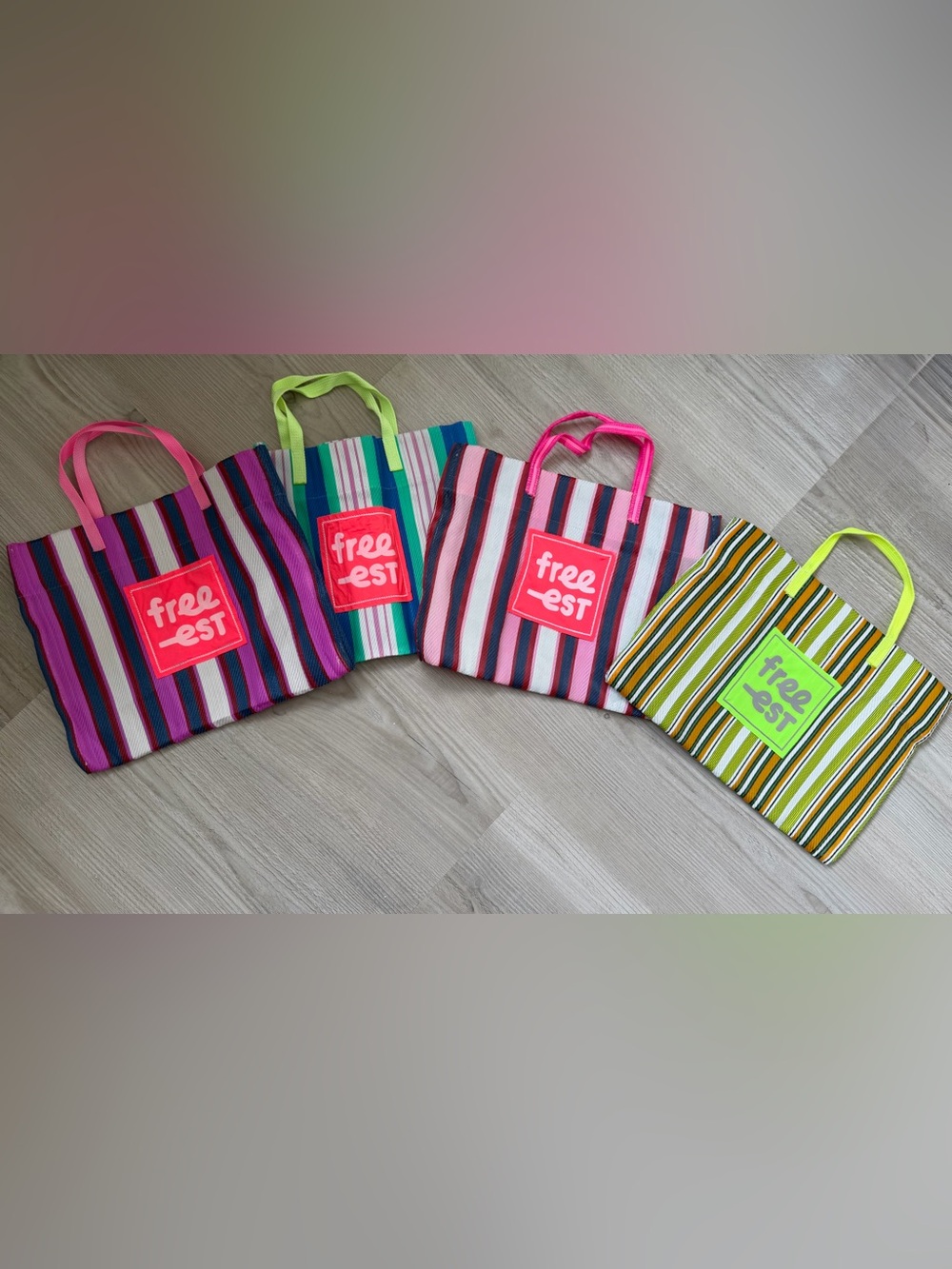 Free People Multicolor Striped Totes